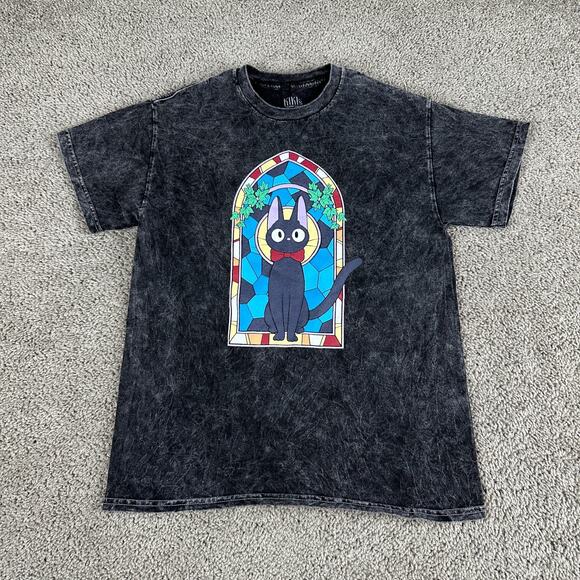 Kiki's Delivery Service Shirt Mens Small Gray Jiji Studio Ghibli Hot Topic - Picture 1 of 8